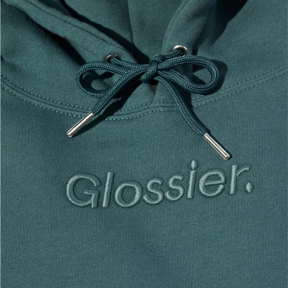 Glossier - Embroidered Sage Hoodie